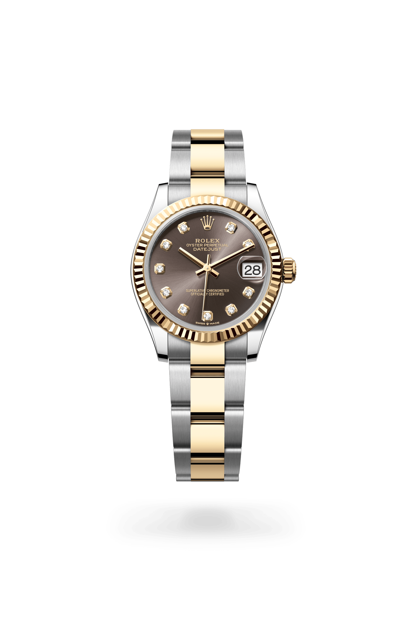Rolex Datejust 31 Oyster, 31 mm, Oystersteel and yellow gold, Yellow Rolesor, Dark grey dial 278273-0021