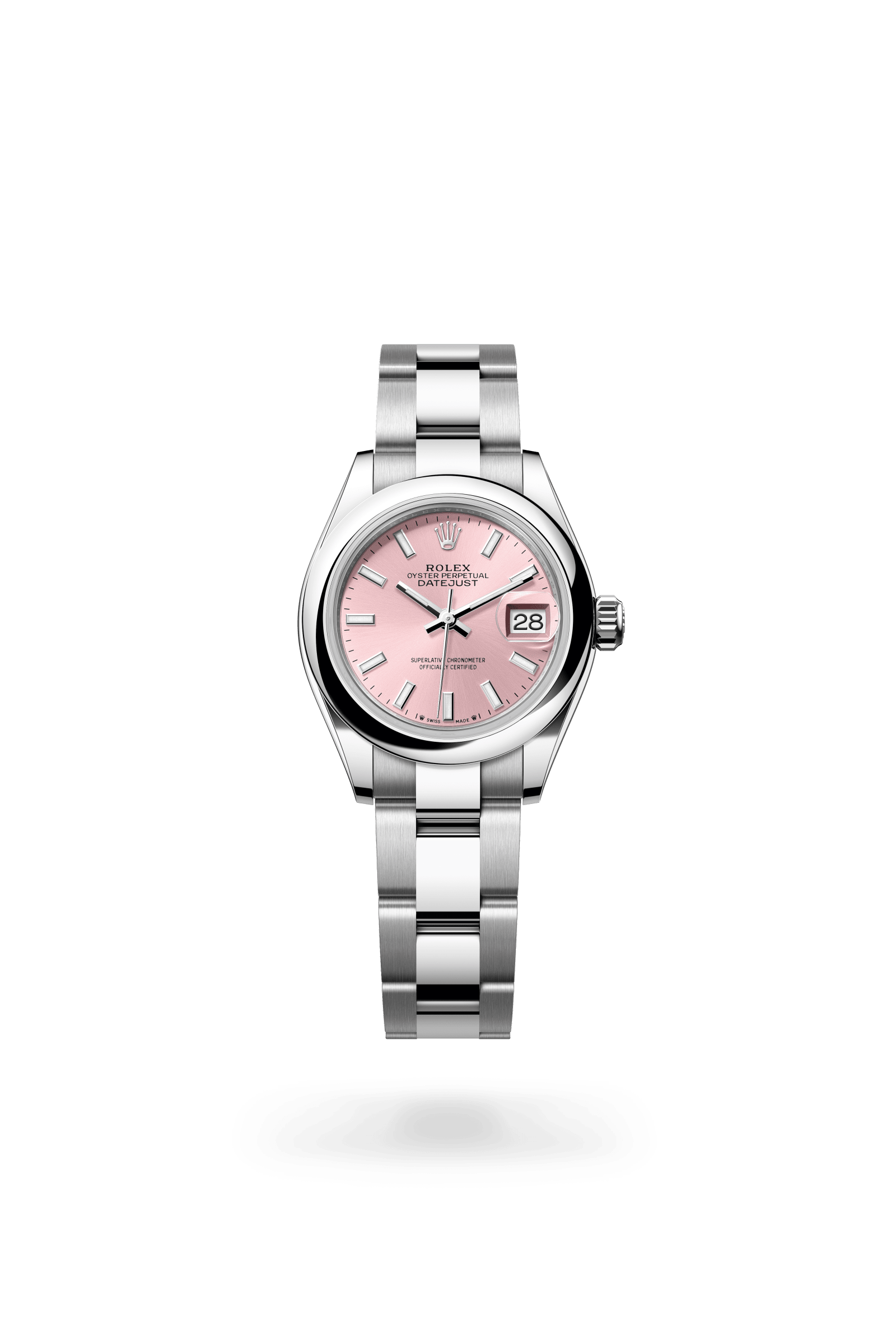 Rolex Lady-Datejust Oyster, 28 mm, Oystersteel, Oystersteel, Pink dial 279160-0002