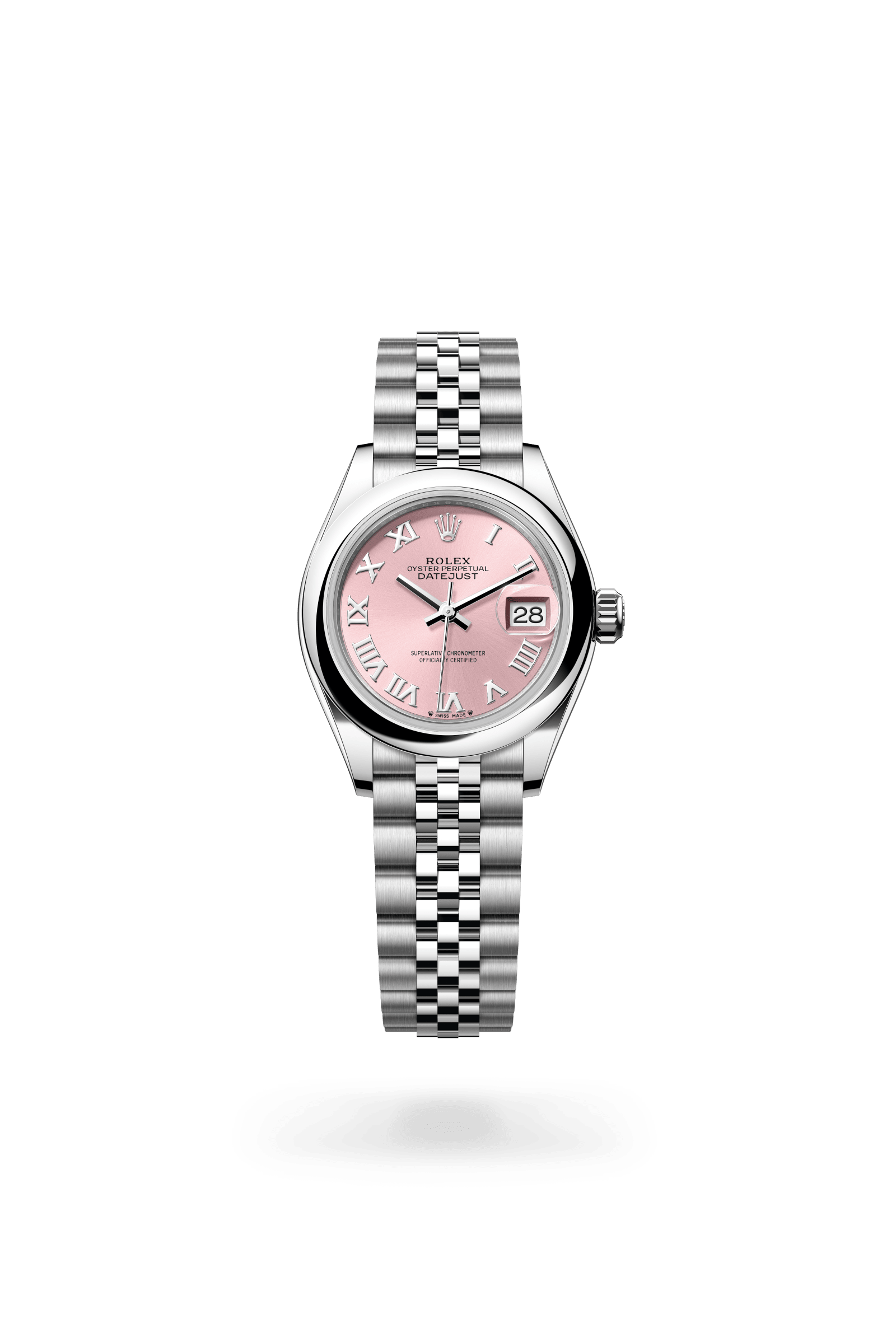 Rolex Lady-Datejust Oyster, 28 mm, Oystersteel, Oystersteel, Pink dial 279160-0013