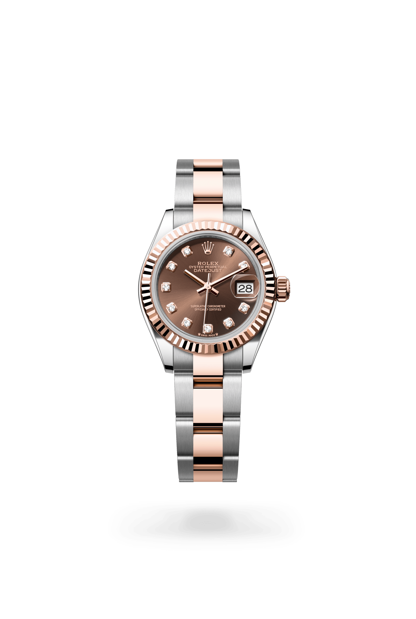 Rolex Lady-Datejust Oyster, 28 mm, Oystersteel and Everose gold, Everose Rolesor, Chocolate dial 279171-0012