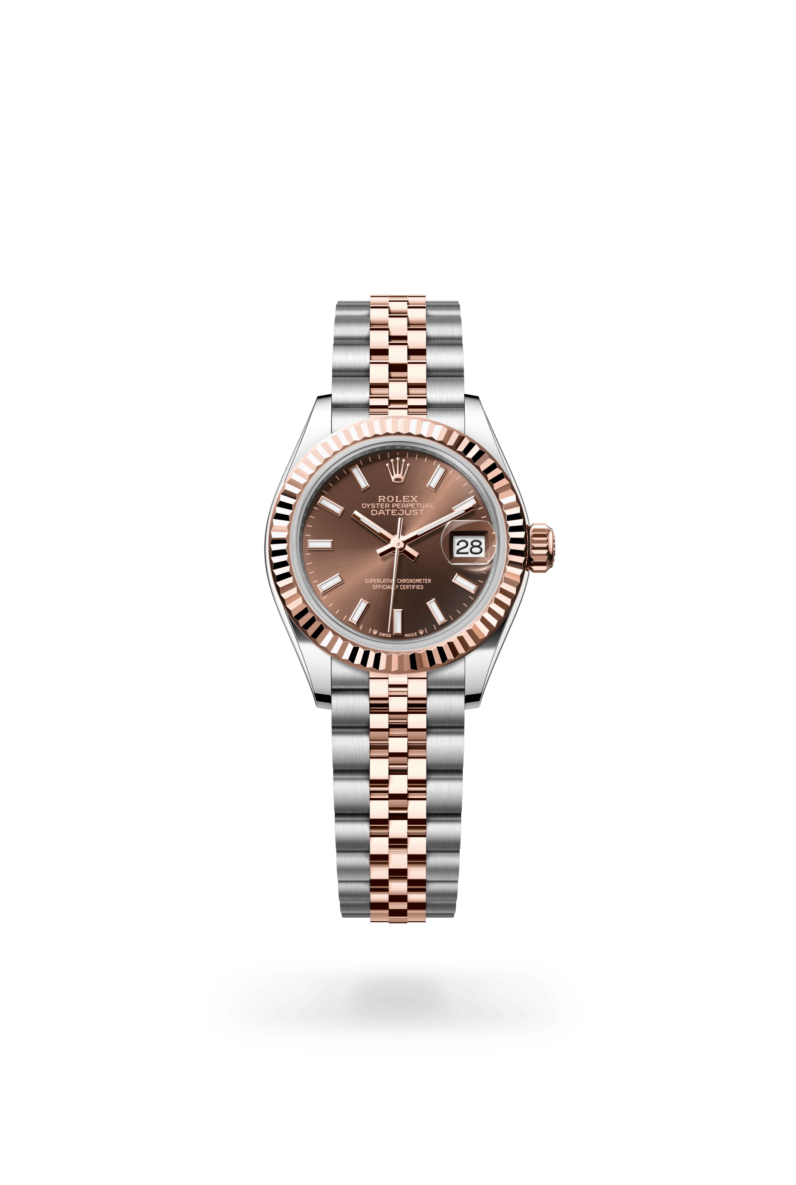 Rolex Lady-Datejust Oyster, 28 mm, Oystersteel and Everose gold, Everose Rolesor, Chocolate dial 279171-0017