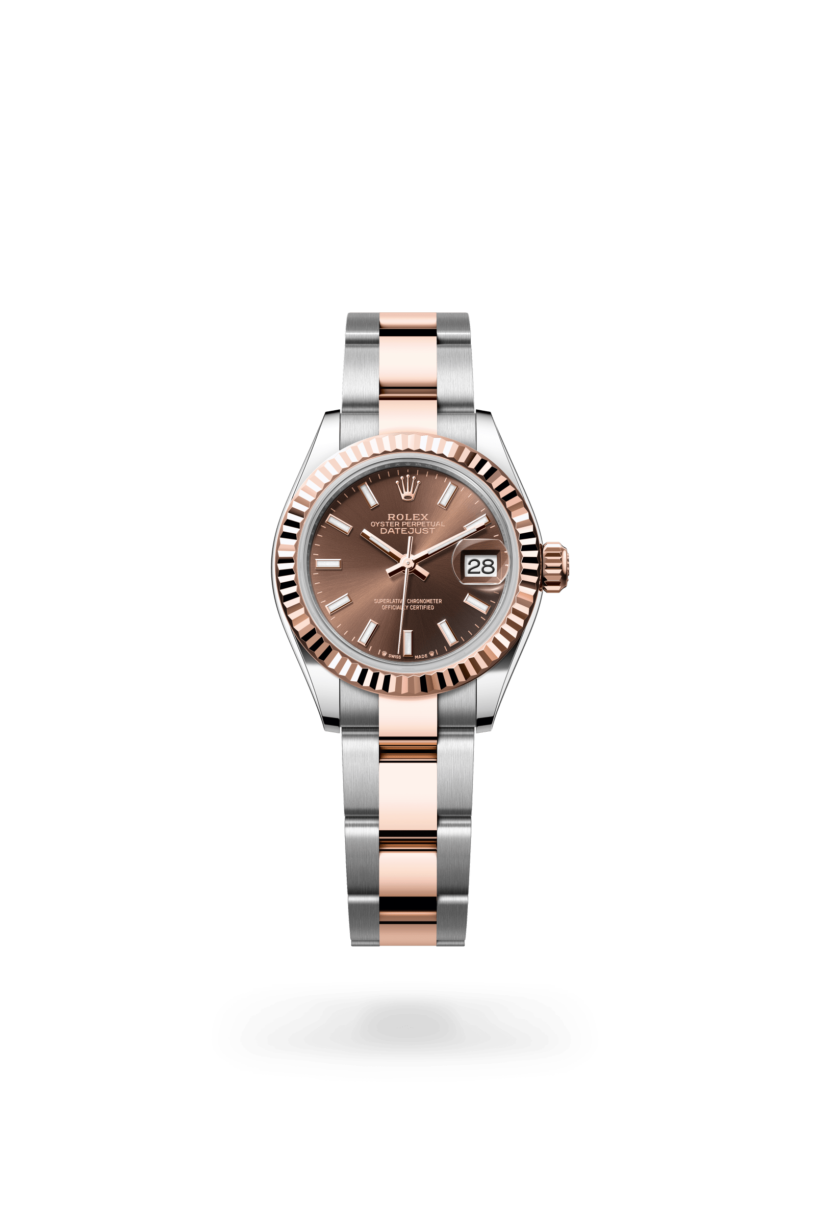 Rolex Lady-Datejust Oyster, 28 mm, Oystersteel and Everose gold, Everose Rolesor, Chocolate dial 279171-0018