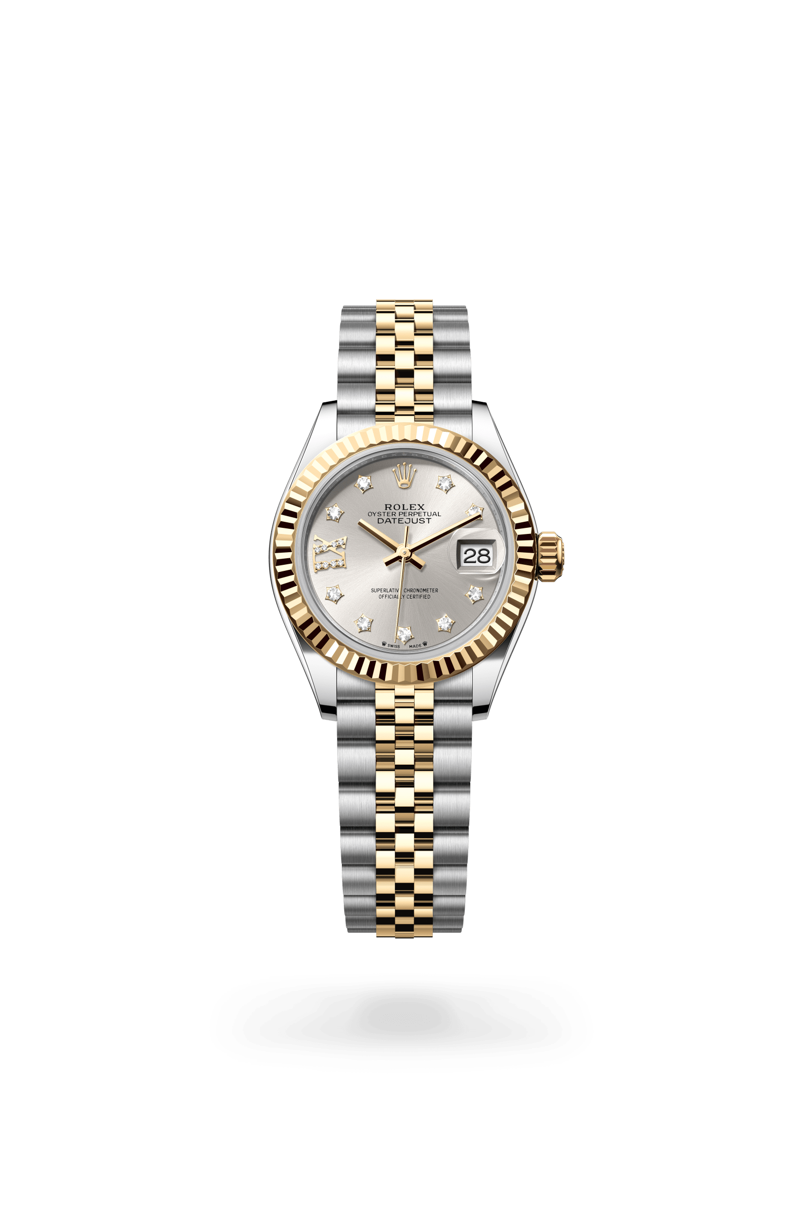 Rolex Lady-Datejust Oyster, 28 mm, Oystersteel and yellow gold, Yellow Rolesor, Silver dial 279173-0003