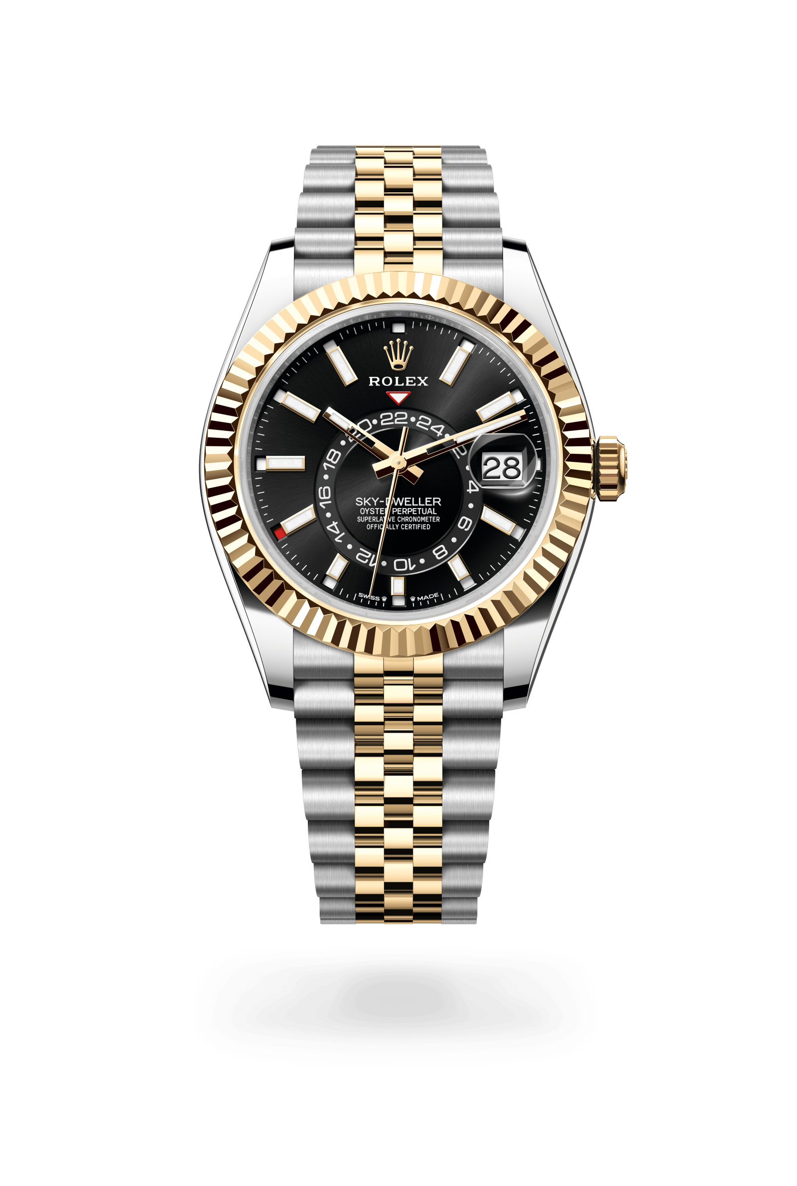 Rolex Oyster Perpetual Sky-Dweller, 42 mm, Oystersteel and yellow gold, Yellow Rolesor, Bright black dial 336933-0004