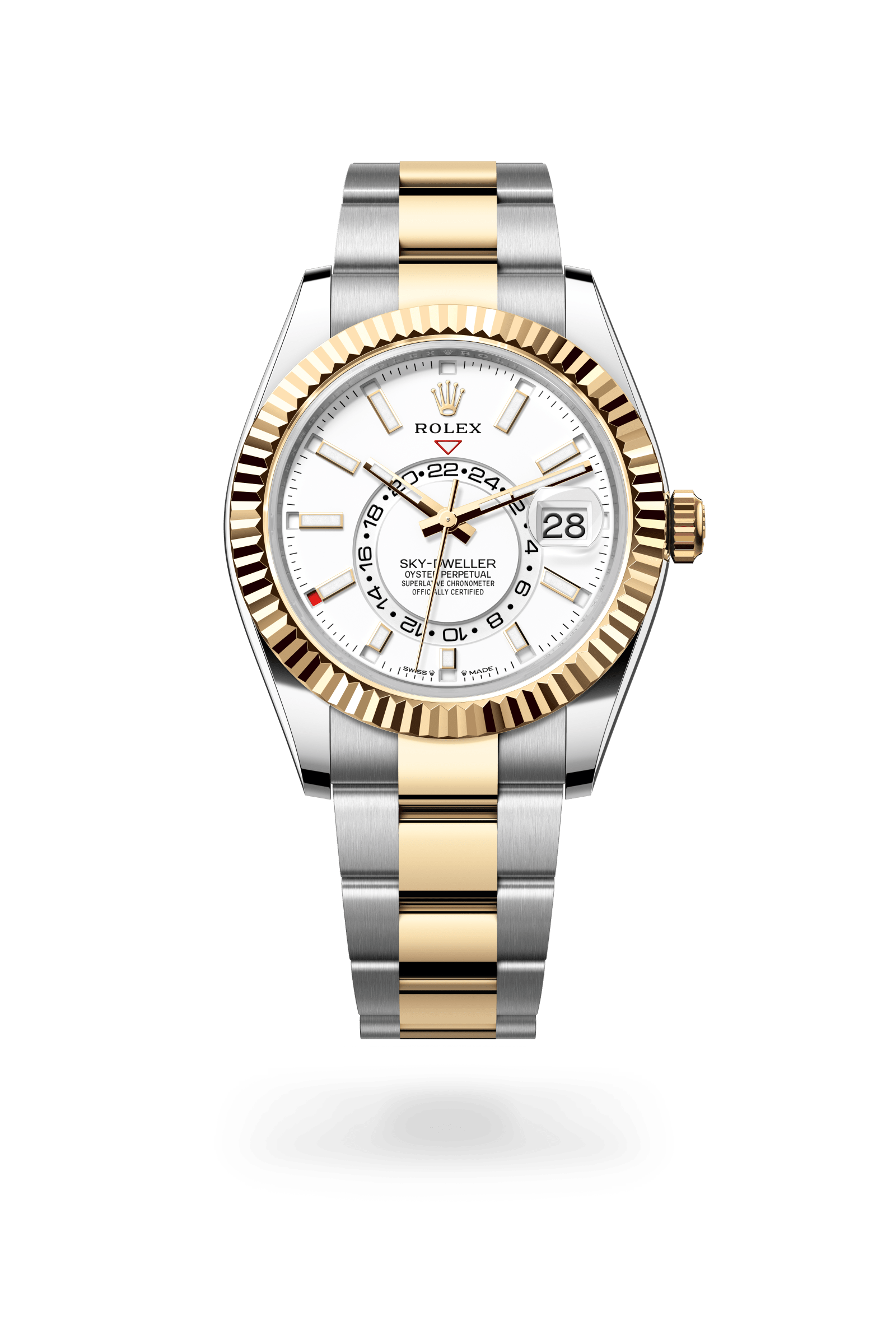 Rolex Oyster Perpetual Sky-Dweller, 42 mm, Oystersteel and yellow gold, Yellow Rolesor, Intense white dial 336933-0005