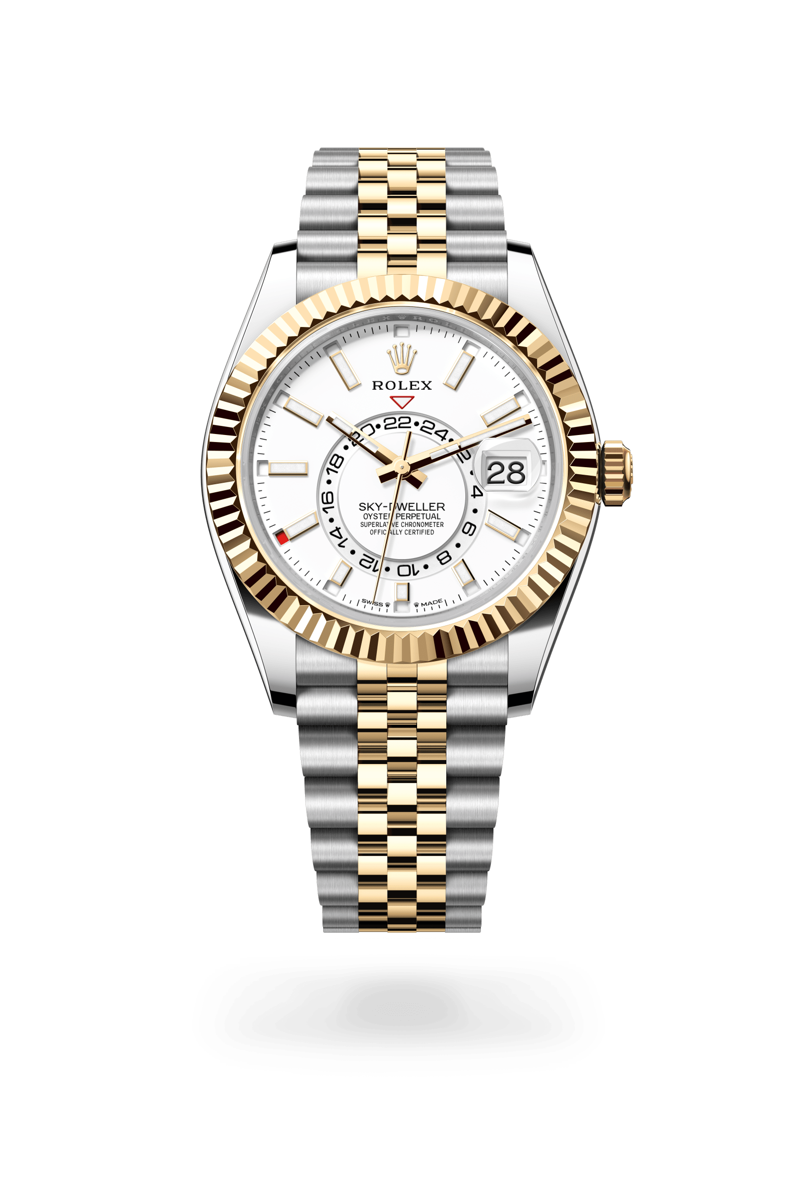 Rolex Oyster Perpetual Sky-Dweller, 42 mm, Oystersteel and yellow gold, Yellow Rolesor, Intense white dial 336933-0006