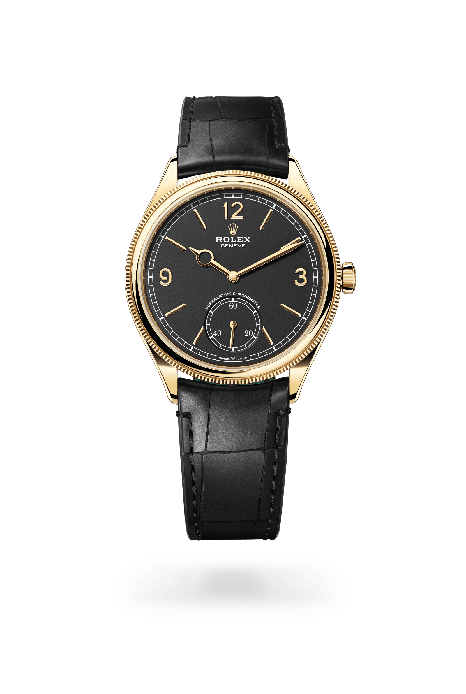 Rolex Perpetual 1908, 18 kt yellow gold, Intense black dial 52508-0002