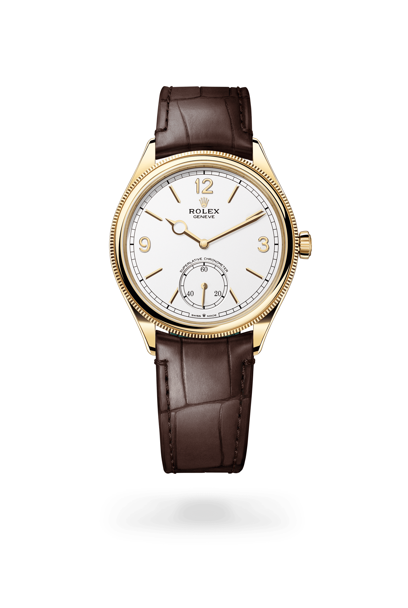 Rolex Perpetual 1908, 18 kt yellow gold, Intense white dial 52508-0006