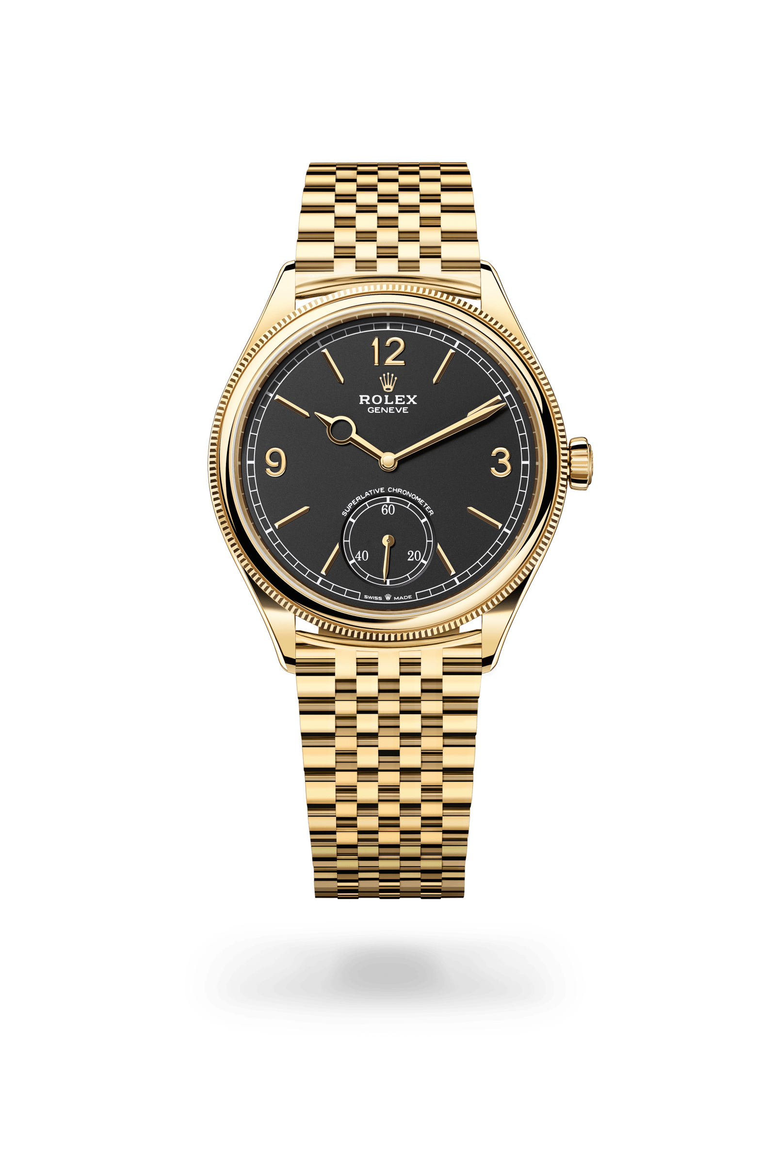 Rolex Perpetual 1908, 18 kt yellow gold, Intense black dial 52508-0007