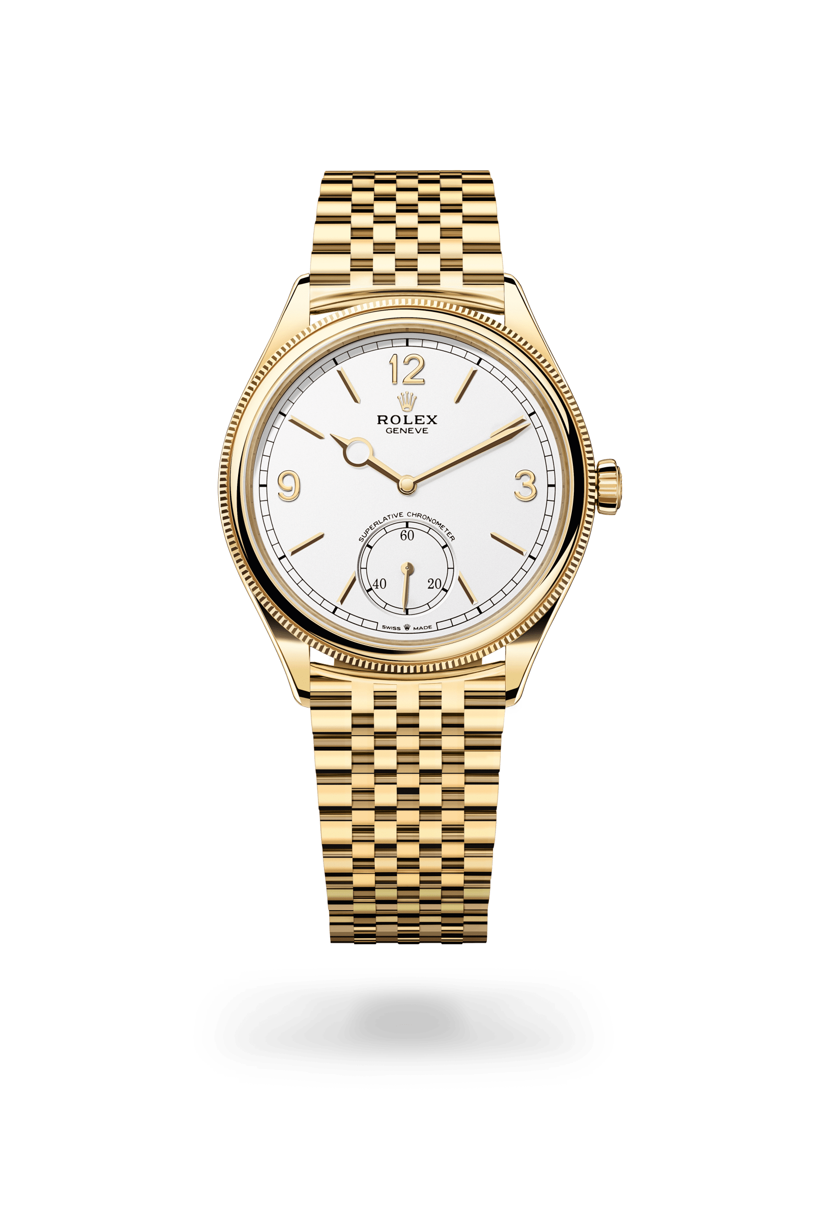 Rolex Perpetual 1908, 18 kt yellow gold, Intense white dial 52508-0008