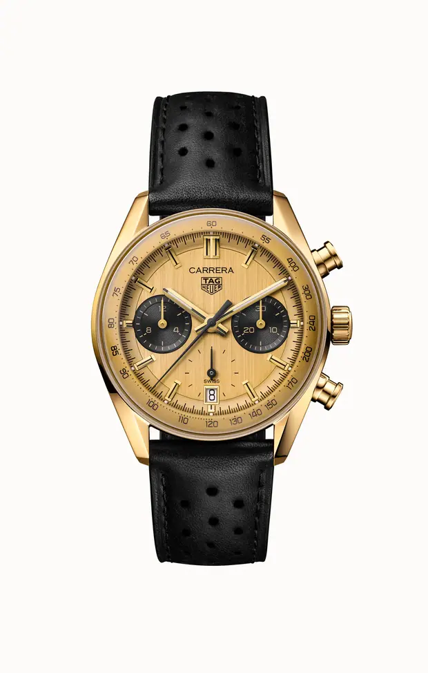 TAG Heuer Carrera Chronograph Automatic, 39 mm, 18K 3N yellow gold CBS2240.FC8319
