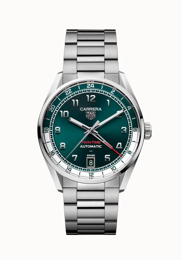 TAG Heuer Carrera Date Twin-Time Automatic, 41 mm, Steel WDA2114.BA0043