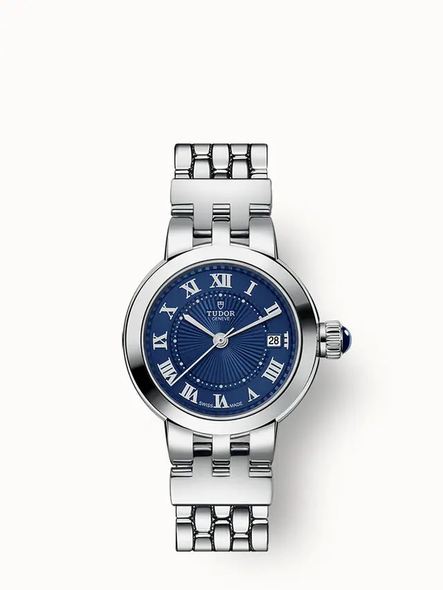 Tudor Clair de Rose, 26mm steel case, Blue dial 35200-0009