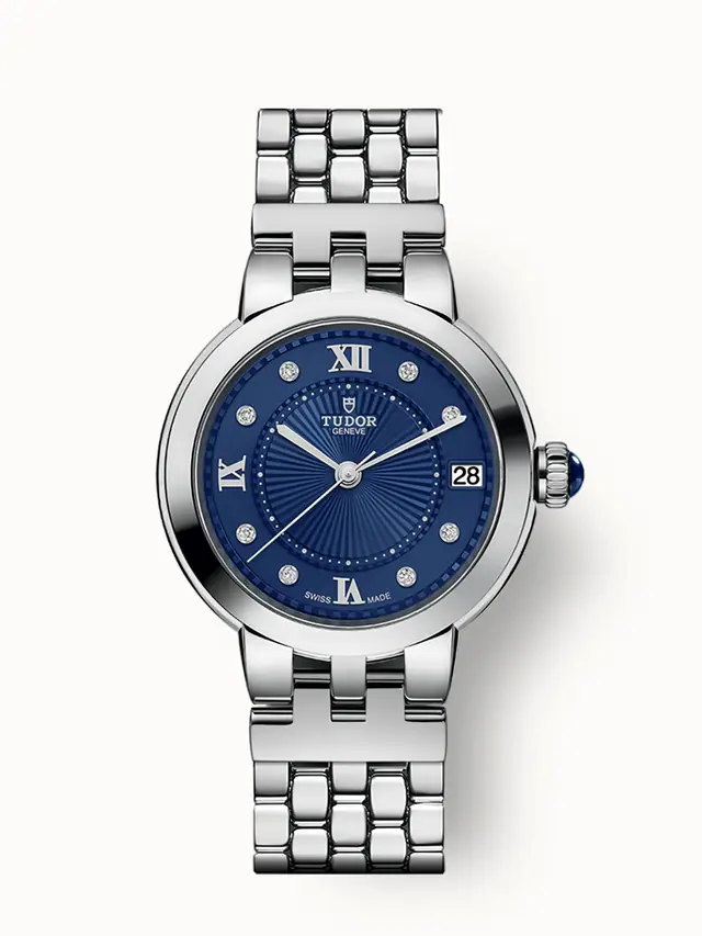 Tudor Clair de Rose, 34mm steel case, Diamond-set dial 35800-0010