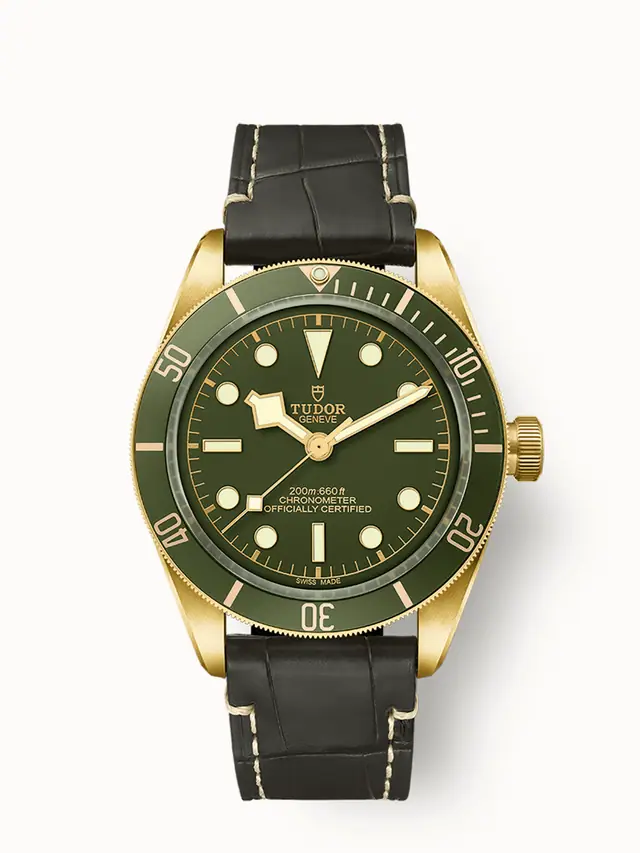 Tudor Black Bay 58 18K, 39mm yellow gold case, Green dial 79018V-0001