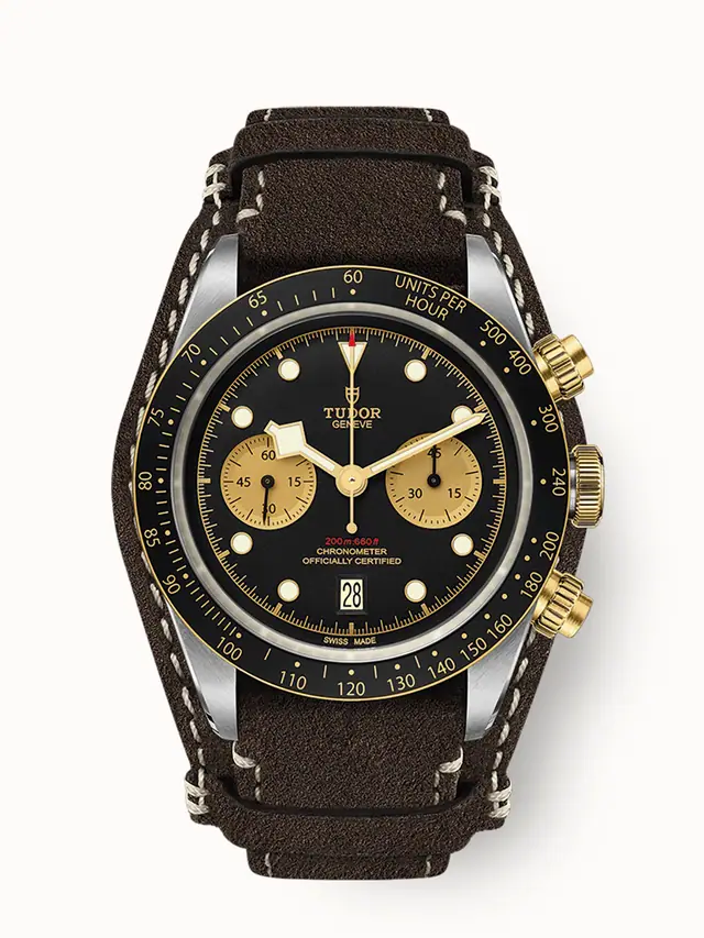 Tudor Black Bay Chrono S&G, 41mm steel case, Brown leather strap 79363N-0002