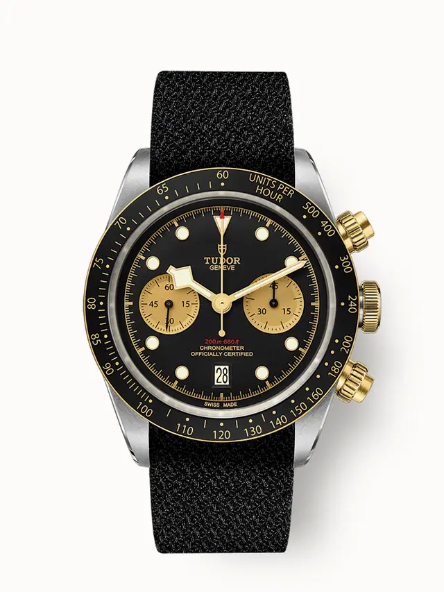 Tudor Black Bay Chrono S&G, 41mm steel case, Black fabric strap 79363N-0003