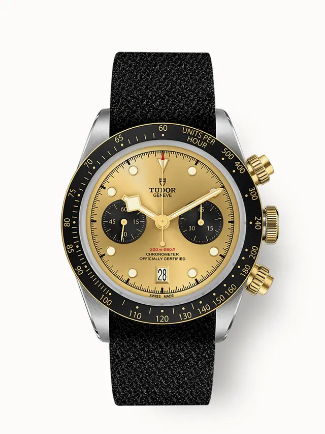 Tudor Black Bay Chrono S&G, 41mm steel case, Black fabric strap 79363N-0006