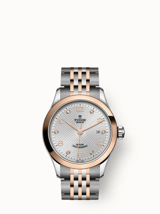 Tudor 1926, 28mm steel case, Rose gold bezel 91351-0002