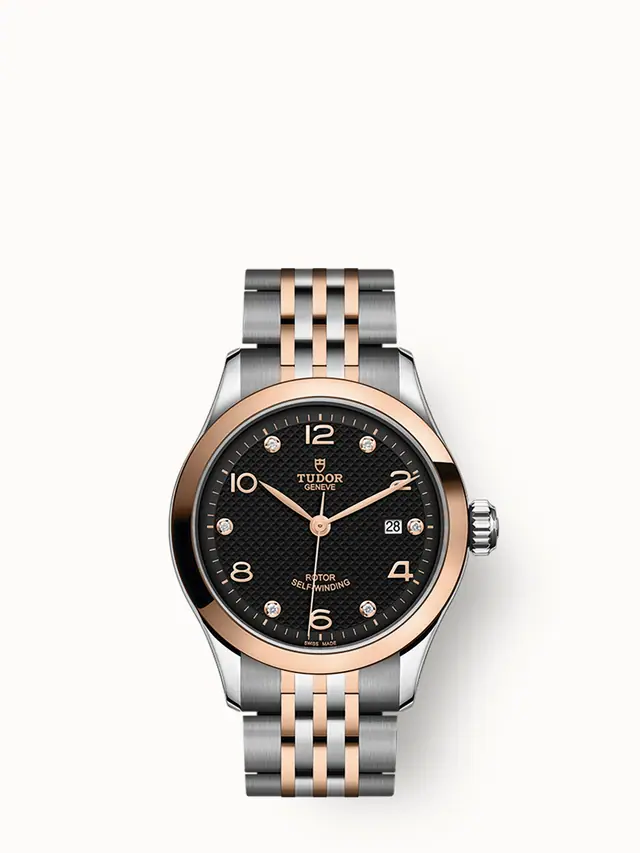 Tudor 1926, 28mm steel case, Rose gold bezel 91351-0004