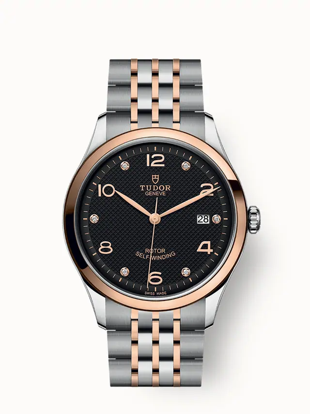Tudor 1926, 39mm steel case, Rose gold bezel 91551-0004