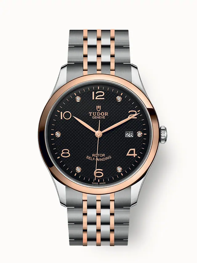 Tudor 1926, 41mm steel case, Rose gold bezel 91651-0004