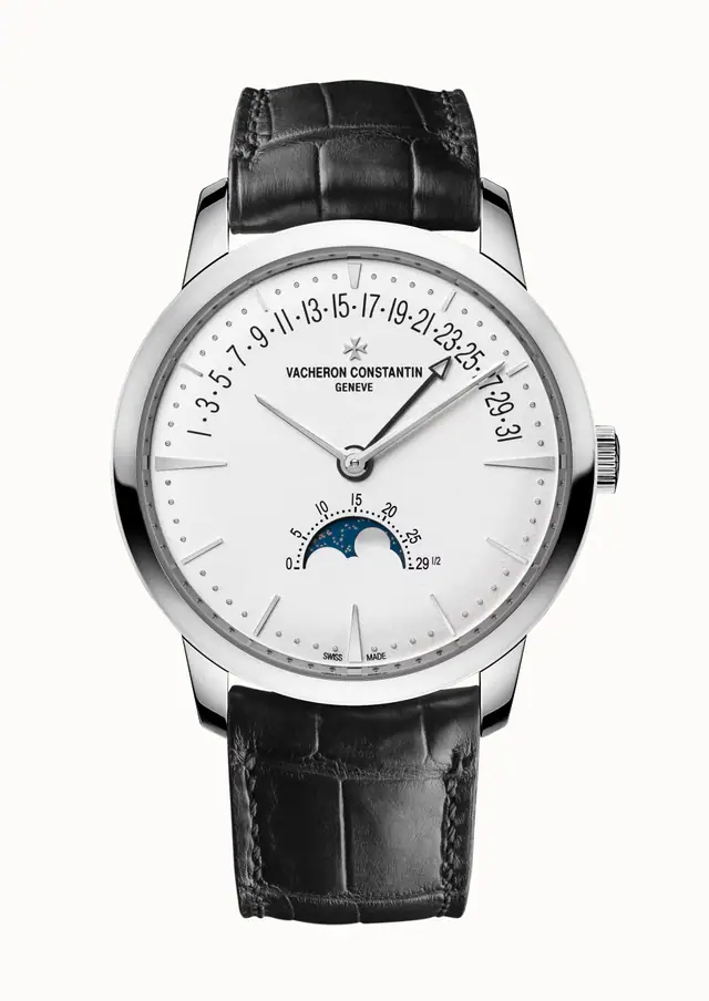 Vacheron Constantin Patrimony moon phase retrograde date, 4010U/000G-B330 42.5 mm White Gold
