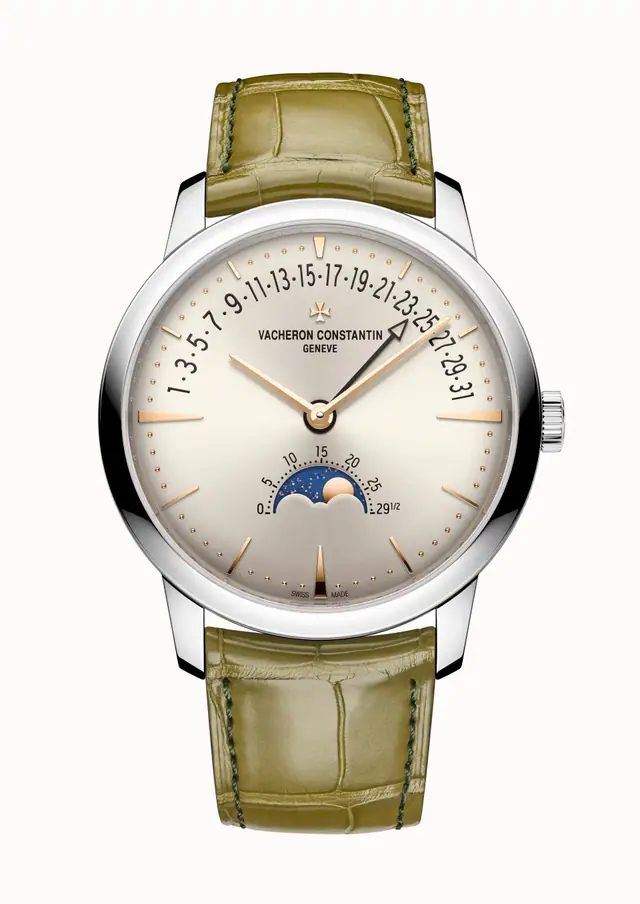 Vacheron Constantin Patrimony moon phase retrograde date, 4010U/000G-H070 42.5 mm White Gold