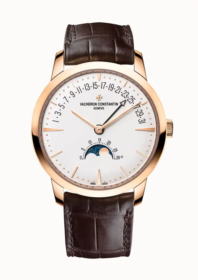 Vacheron Constantin Patrimony moon phase retrograde date, 4010U/000R-B329 42.5 mm Pink Gold