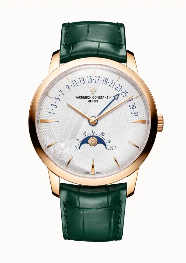 Vacheron Constantin Patrimony moon phase retrograde date, 4010U/000R-H117 42.5 mm Pink Gold