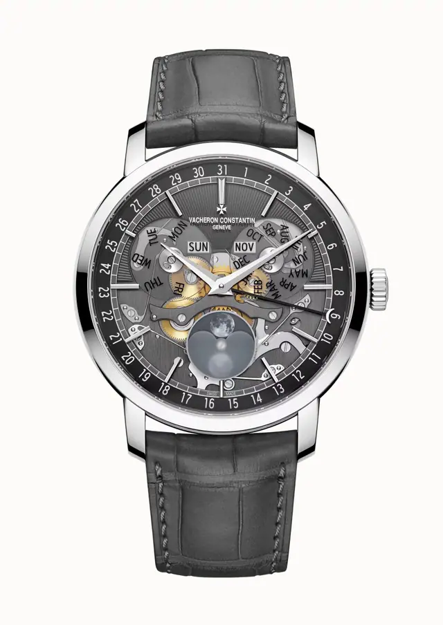 Vacheron Constantin Traditionnelle complete calendar openface, 4020T/000G-B655 41 mm White Gold