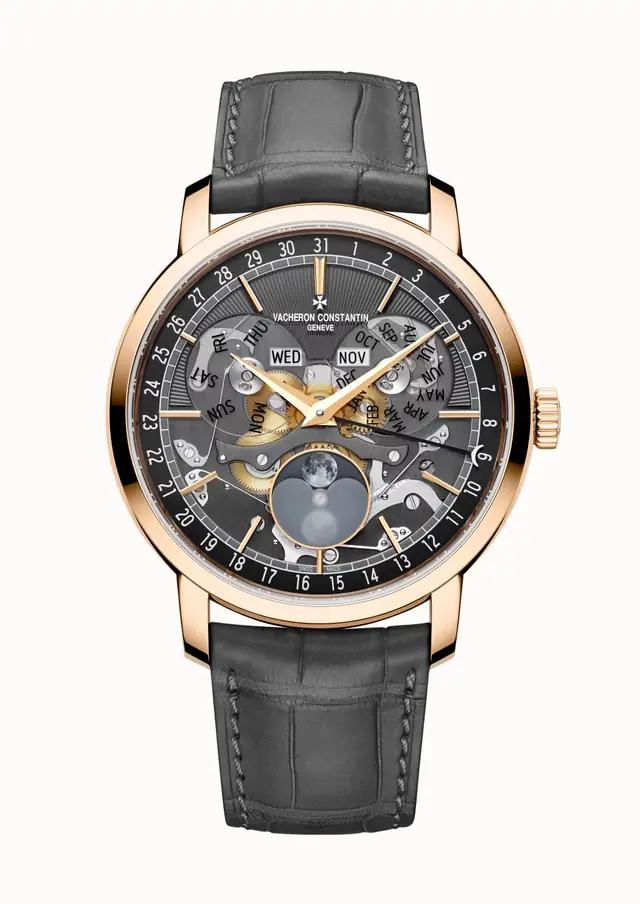 Vacheron Constantin Traditionnelle complete calendar openface, 4020T/000R-B654 41 mm Pink Gold
