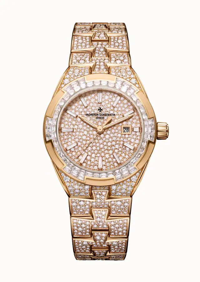 Vacheron Constantin Overseas self-winding high jewellery, 4617V/215R-H040 35 mm Pink Gold
