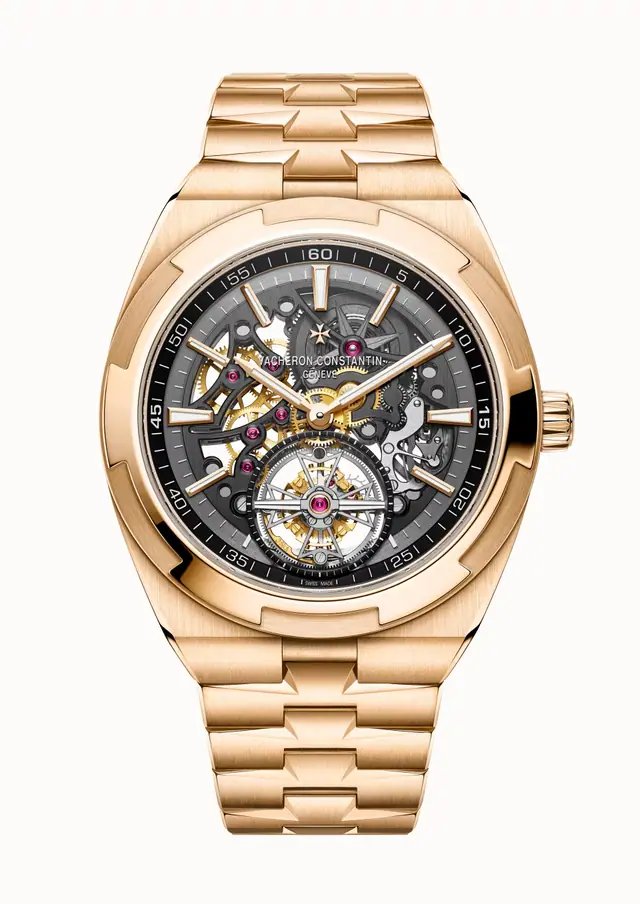 Vacheron Constantin Overseas tourbillon skeleton, 6000V/210R-B934 42.5 mm Pink Gold