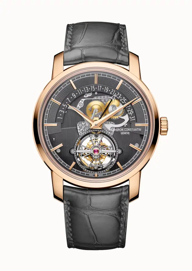Vacheron Constantin Traditionnelle tourbillon retrograde date openface, 6010T/000R-B638 41 mm Pink Gold