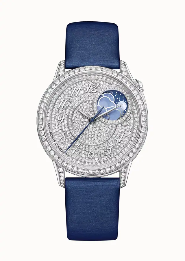 Vacheron Constantin Égérie moon phase, 8006F/000G-B499 37 mm White Gold