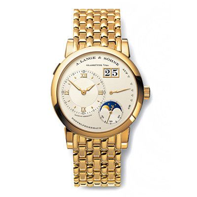 A. Lange & Sohne Lange 1 Moonphase Yellow Gold / Silver / Bracelet 109.321