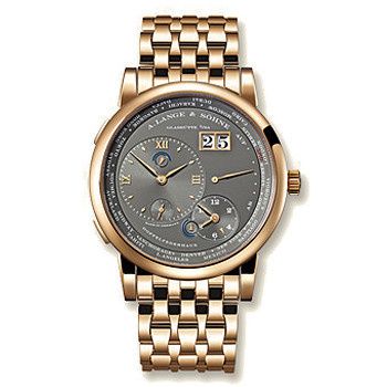 A. Lange & Sohne Lange 1 Time Zone Rose Gold / Grey / Bracelet 116.533