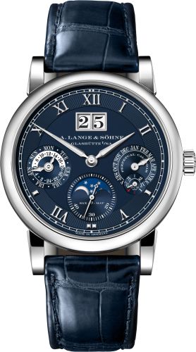 A. Lange & Sohne Langematik Perpetual White Gold / Blue / 20th Anniversary 310.028