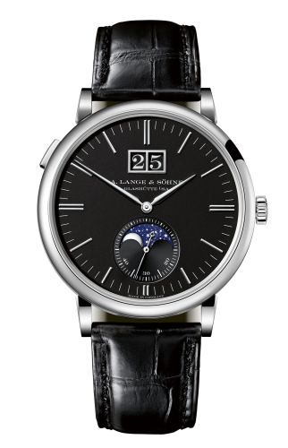 A. Lange & Sohne Saxonia Moonphase White Gold / Black 384.029