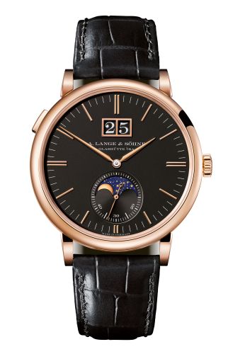 A. Lange & Sohne Saxonia Moonphase Pink Gold / Black 384.031