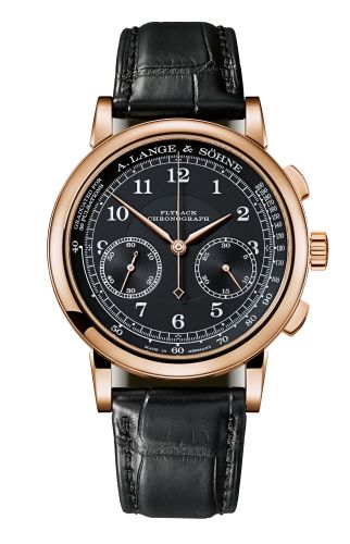 A. Lange & Sohne 1815 Chronograph Pink Gold / Black / Pulsometer 414.031