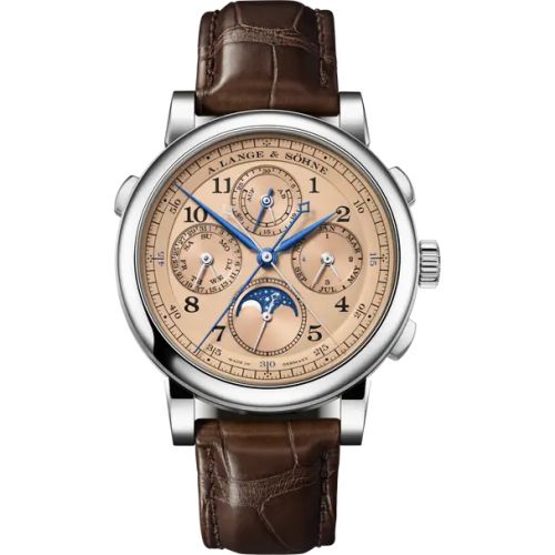 A. Lange & Sohne 1815 Rattrapante Perpetual Calendar Platinum / Salmon 421.056FE