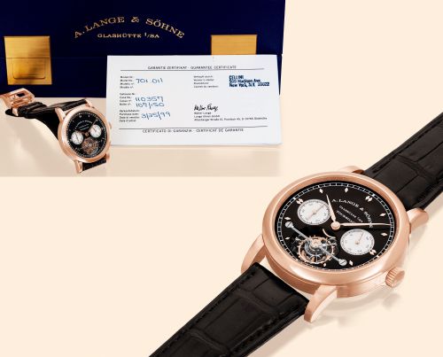 A. Lange & Sohne Tourbillon Pour le Mérite Pink Gold / Black 701.011