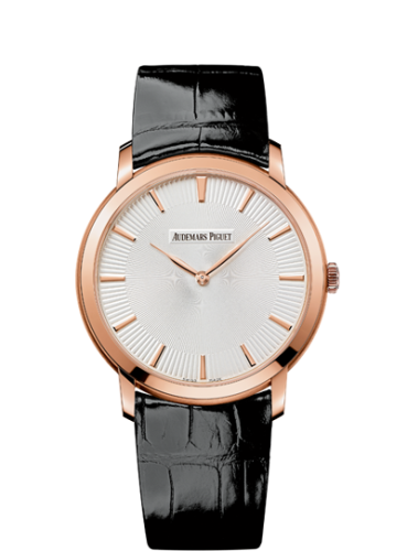 Audemars Piguet Jules Audemars 15180 Extra-Thin Pink Gold / Silver Guilloche 15180OR.OO.A102CR.01