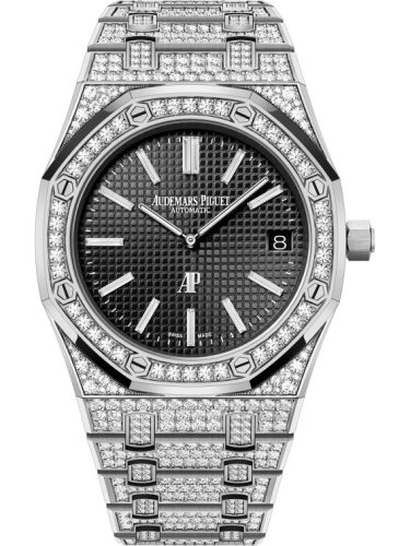 Audemars Piguet Royal Oak Extra-Thin White Gold / Diamond / Black 15202BC.ZZ.1241BC.03