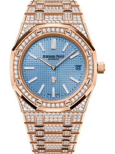 Audemars Piguet Royal Oak Extra-Thin Pink Gold / Diamond / Blue 15202OR.ZZ.1241OR.01