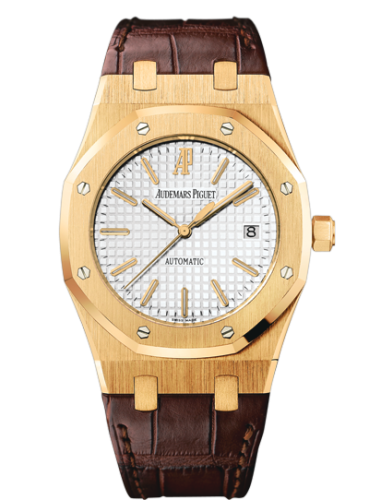 Audemars Piguet Royal Oak 15300 Yellow Gold / Silver/ Strap 15300BA.OO.D088CR.01