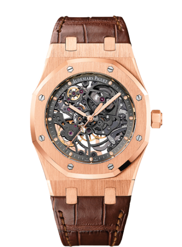 Audemars Piguet Royal Oak Openworked Selfwinding Pink Gold / Strap 15305OR.OO.D088CR.01