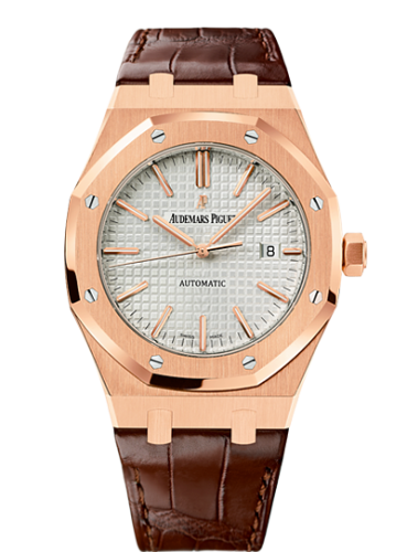 Audemars Piguet Royal Oak 15400 Pink Gold / Silver / Strap 15400OR.OO.D088CR.01